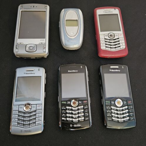 Lot Of 6 BlackBerry Pearl 8100 Samsung SGH-X475-HTC Cingular Lot Of 6 BlackBerry Pearl 8100 Samsung SGH-X475-HTC Cingular