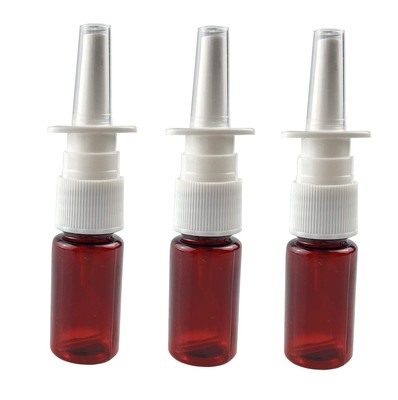 2PCS 20ML / 0.68 Oz Empty Glass Spray Nasal Bottle Pump Sprayer Cleanser Cont...