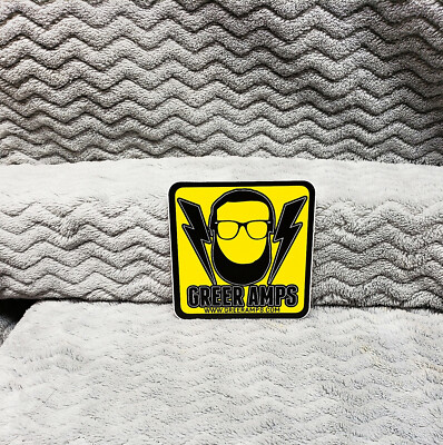 Greer Amps Sticker Lightning Bolts 