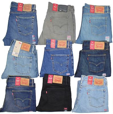 Levis 514 Mens Jeans Slim Fit Straight Leg Many Sizes Many Colors New With Tags