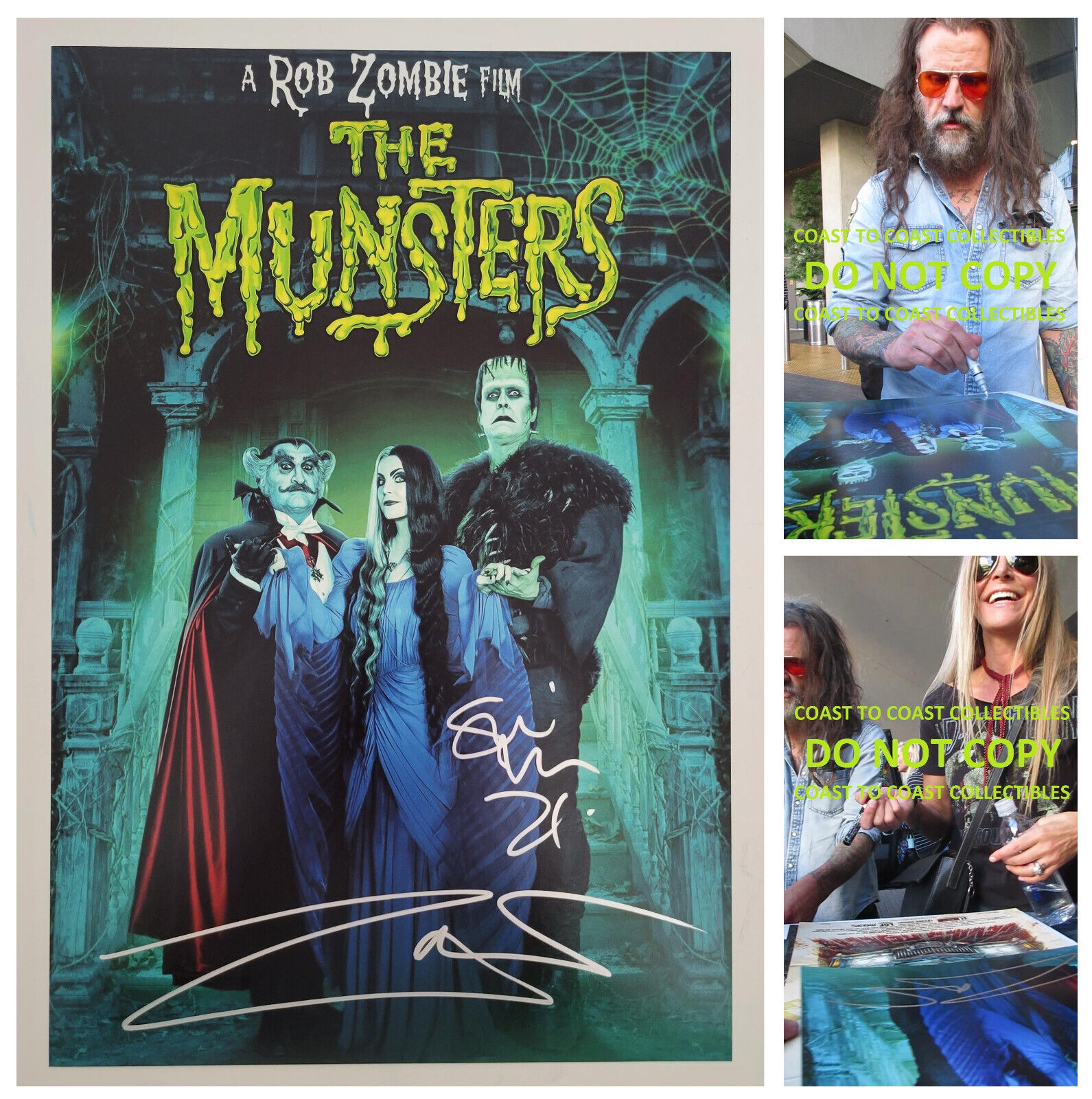 Rob Zombie signed The Munsters 12x18 movie poster photo Proof star autographed Rob Zombie signed The Munsters 12x18 movie poster photo Proof star autographed
