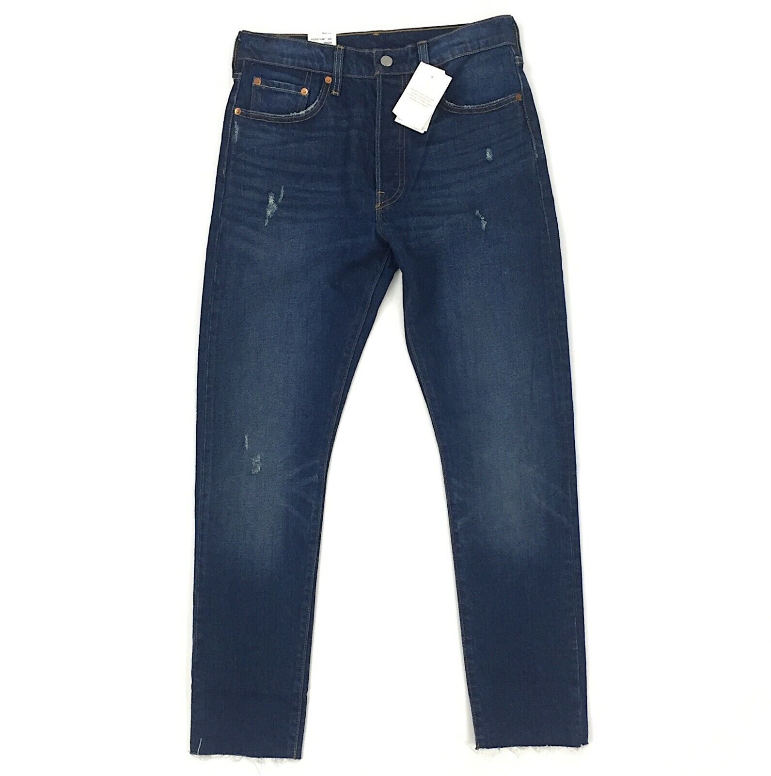 Новые джинсы-скинни Levis 501 для женщин Stretch Fit Blue Denim Cut Fray 501s S