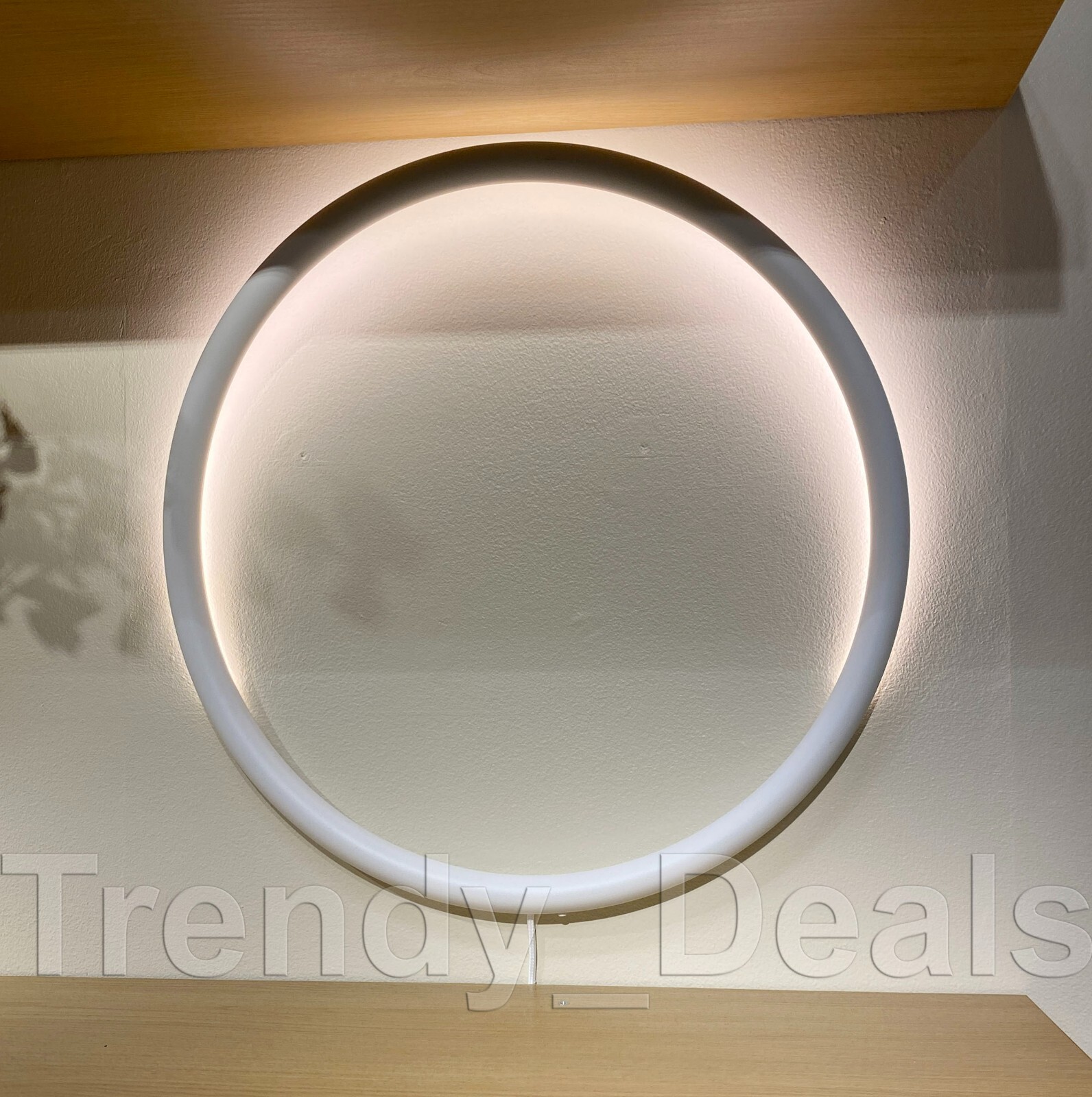 Ikea VARMBLIXT LED Wall Lamp, White Metal/Circle Hollow Ikea VARMBLIXT LED Wall Lamp, White Metal/Circle Hollow