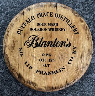Buffalo Trace Distiller (Blanton's) Bourbon Barrel Head 21.5  AuthenticReclaimed