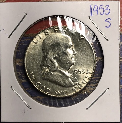 1953-S Franklin Silver Half Dollar Collector Coin for your Collection.