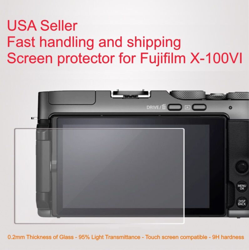 FUJI Camera Glass Screen Protector Fujifilm X100VI X100V X-T4 XT5 X-E4 US Seller
