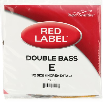 Super-Sensitive 8153 Red Label Double Bass E String - 1/2 Size