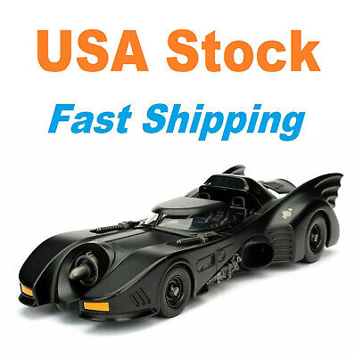 Batman Batmobile, 1989 Batmobile, Jada, Metals, Diecast Model Toy Car, 9", 1:24