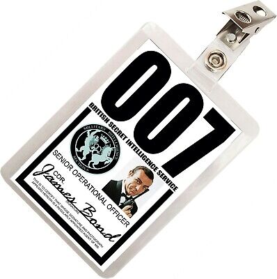 James Bond 007 MI6 SIS ID Badge Name Tag Card Prop for Costume & Cosplay JB-3