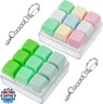 2 Pack 9 in 1 Keyboard Fidget Toy, Keyboard Fidget Keychain Anti-Stress Keyboard Decompression Button Finger Clicker Toys Stress Relief Fidget Gifts (Mix Green)