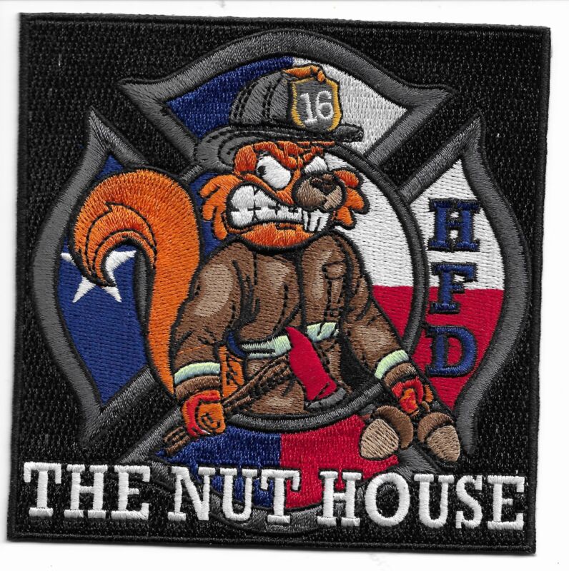 *NEW*  Houston Station - 16  "Nut House", Texas (4.5" x 4.5" size)  fire patch