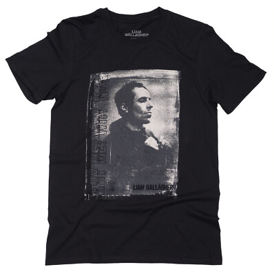 Liam Gallagher T Shirt Official Monochrome Why Me Why Not  S M L XL XXL New