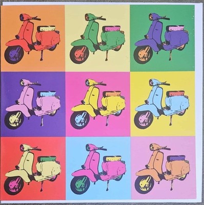 Avant Garde Studios Funny Range Pop Art Scooter Card Mod Vespa Lambretta Vibrant