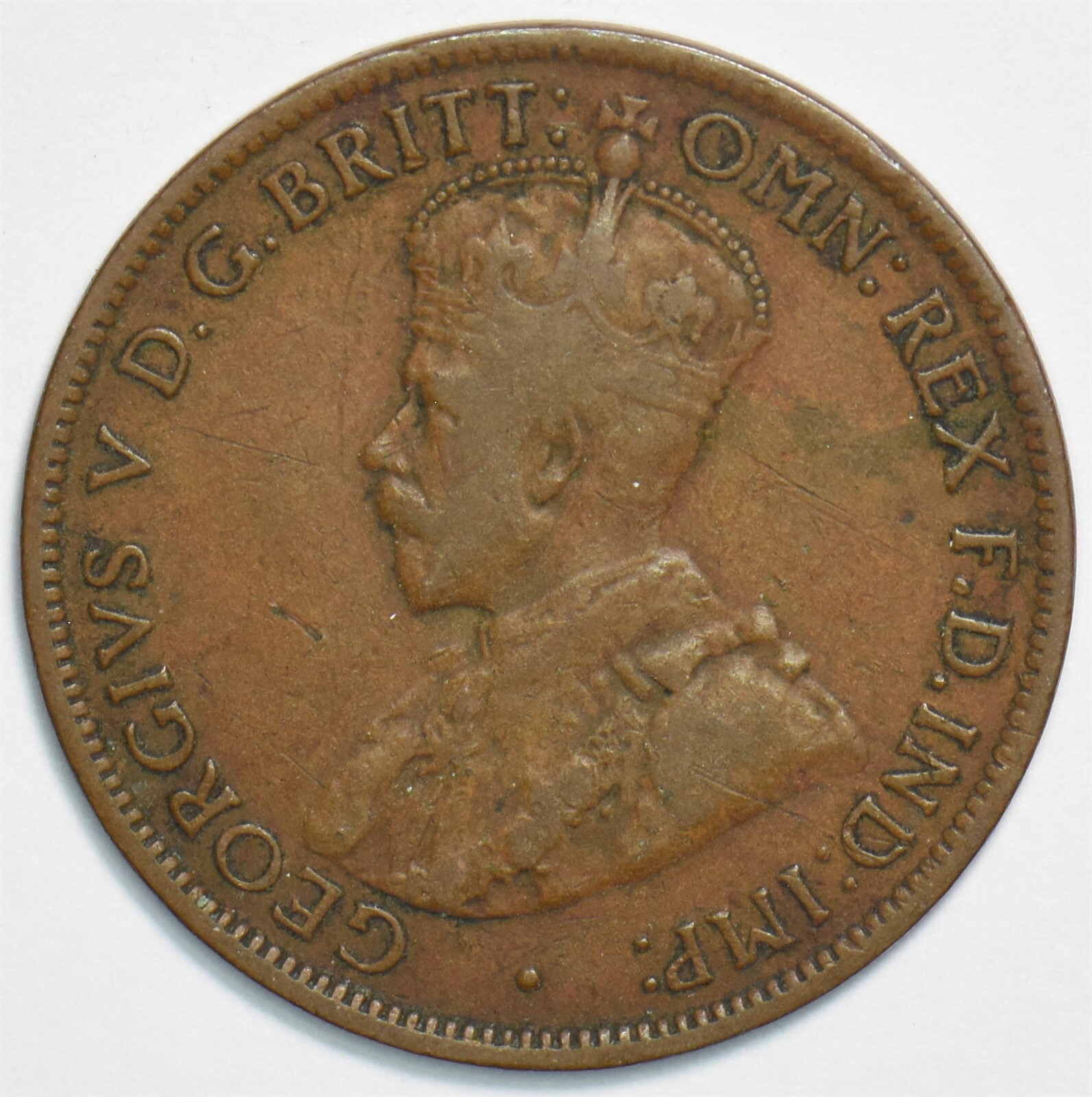 Australia 1921 1/2 Half Penny naked man 904411 combine
