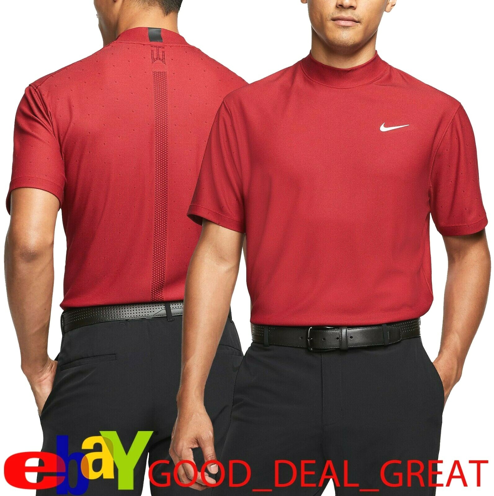 2023 Tiger Woods Mock Neck Polo Shirt CT6078-687 2023 Tiger Woods Mock Neck Polo Shirt CT6078-687