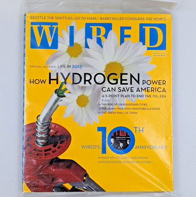 Wired Magazine April 2003 10th Anniversary Issue w/Poster ~ Still in the Plastic