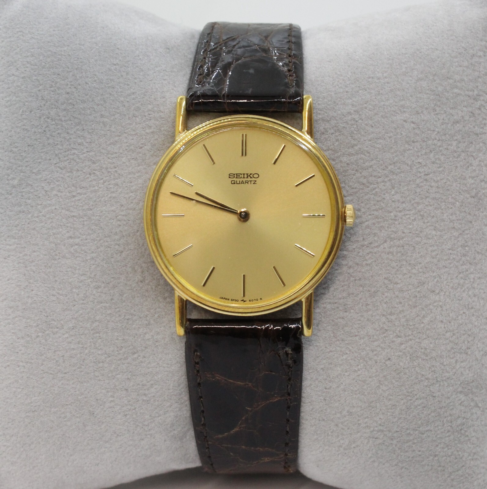 Seiko Round Quartz Men's Watch in 18 kt Yellow Gold - Ref Seiko Round Quartz Men's Watch in 18 kt Yellow Gold - Ref