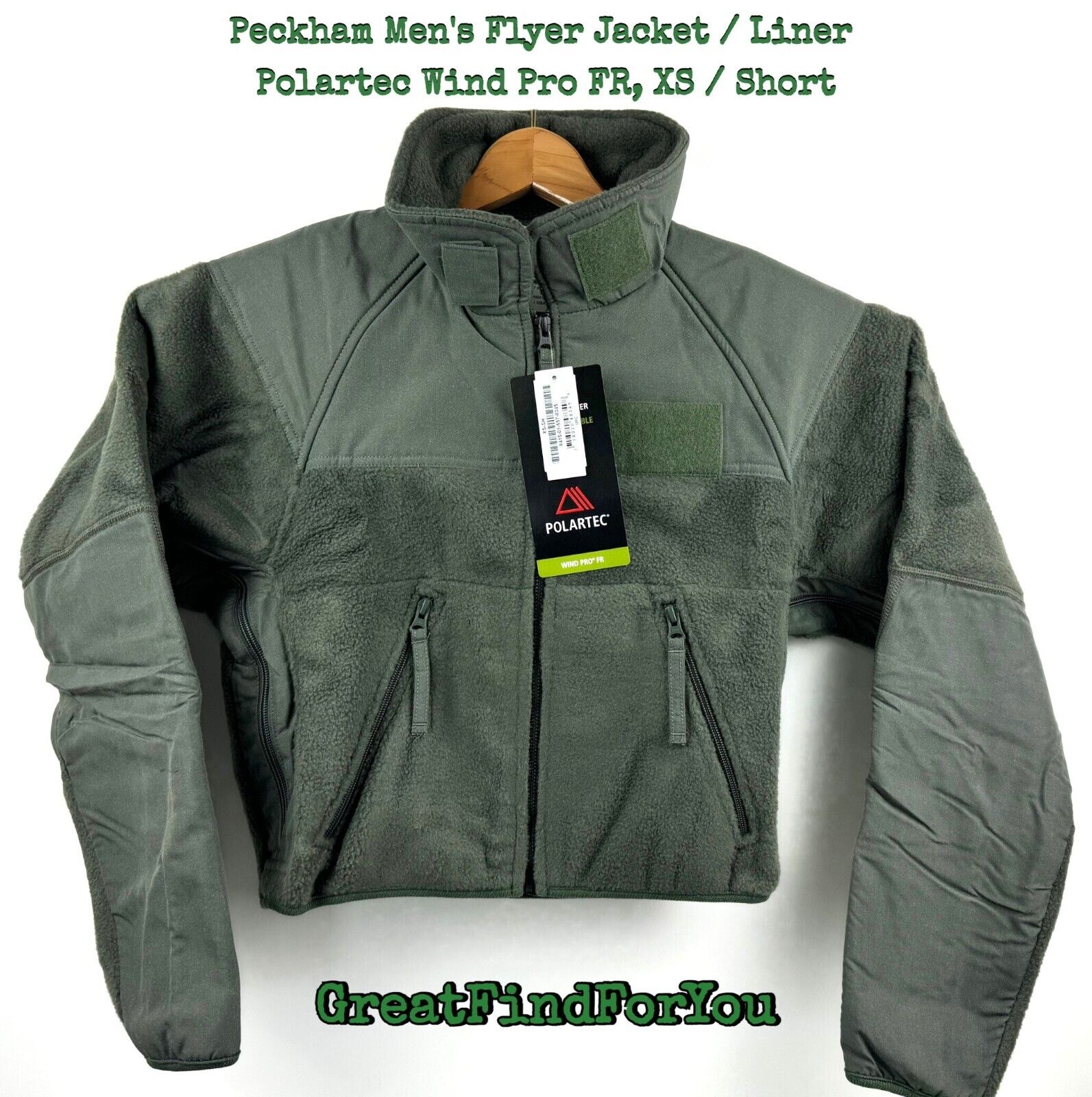 NWT! USGI Peckham Men's Flyer Jacket / Liner Polartec Wind NWT! USGI Peckham Men's Flyer Jacket / Liner Polartec Wind