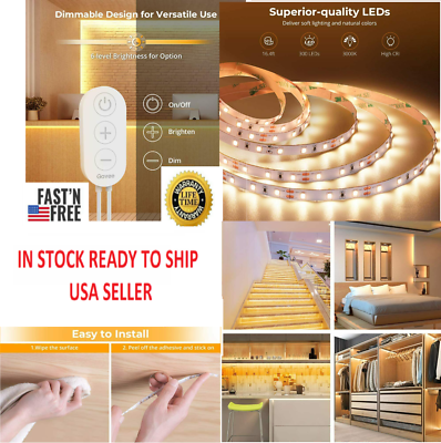 Govee LED Strip Lights Warm White 3000K Dimmable Strip Light 300 LEDs Ultra