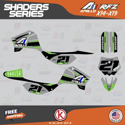 Graphics Kit for Apollo RFZ X4 X5 X6, X14 to X19 Shaders- Green