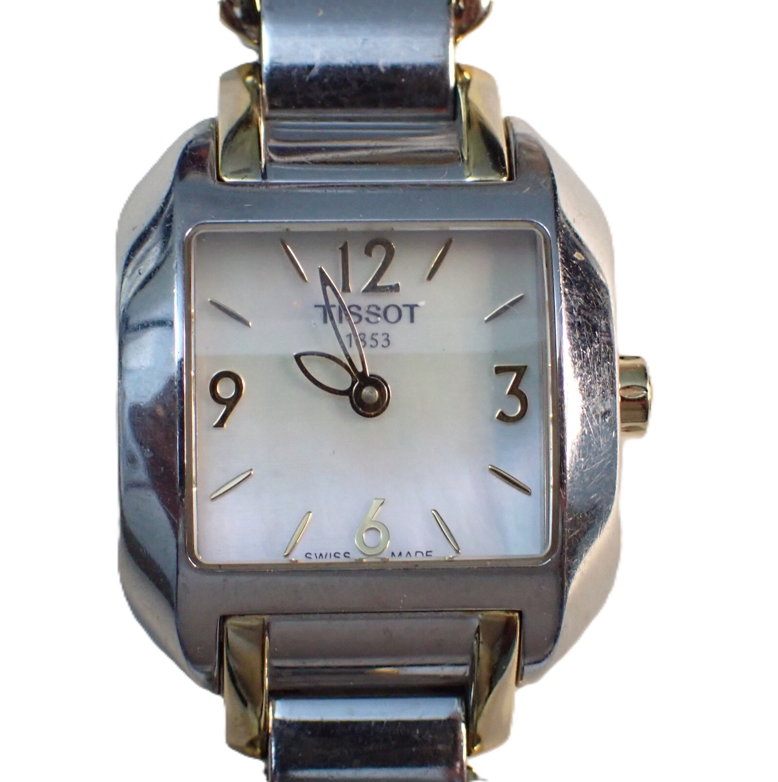 TISSOT 1853 Swiss Quartz Two-Tone Square Women's Wristwatch