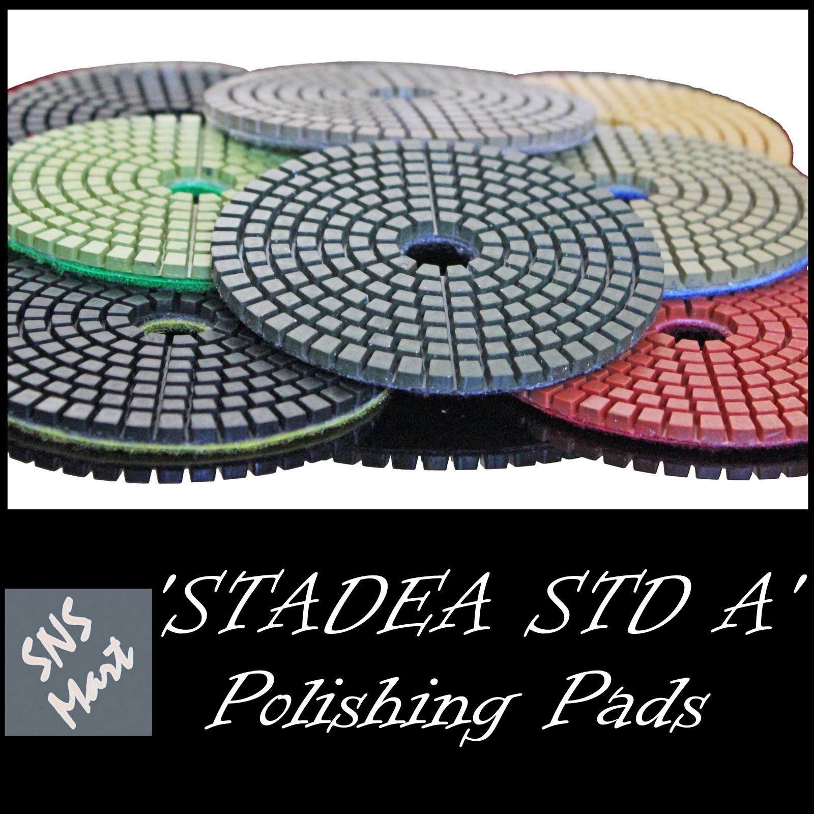 STADEA 5 Inch Wet Diamond Polishing Pads Sanding Disc Concrete Stone