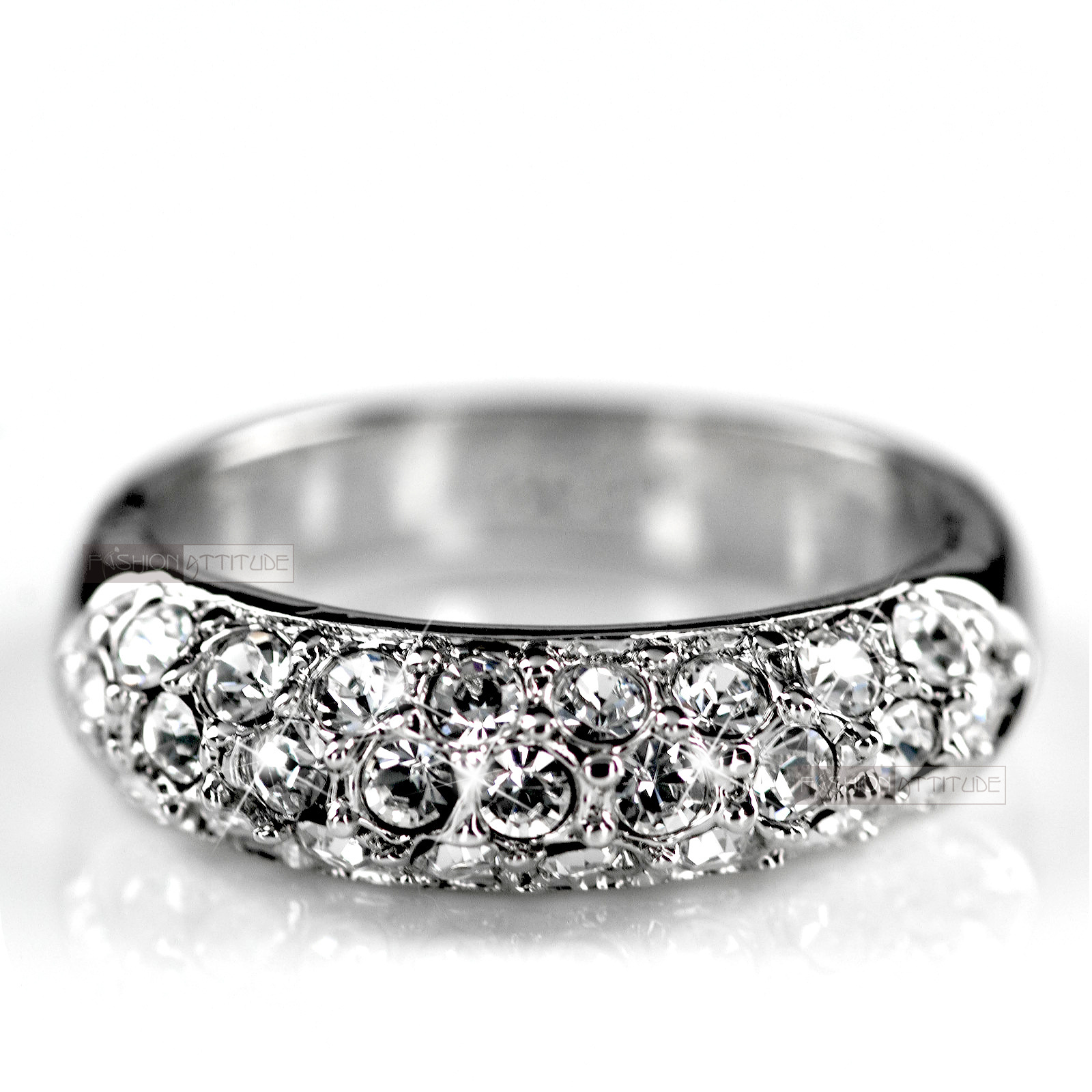 18k white gold gp made with swarovski crystal wedding