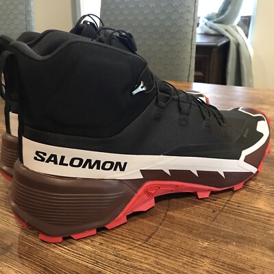 Salomon Cross Hike 2 Mid GTX Gore-Tex Mens Hiking Shoes Boots, Black, Size 11￼.5