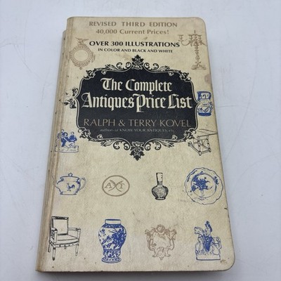 The Complete Antiques Price List Kovel 3rd edition 1971 book vintage RARE collec
