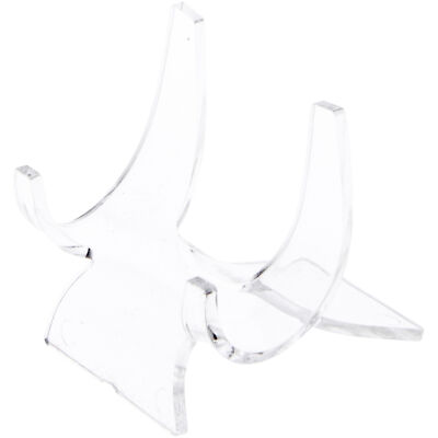 Plymor Clear Acrylic Double-Scoop Easel 1.75''H x 1.75''W x 1.75''D (6 Pack)