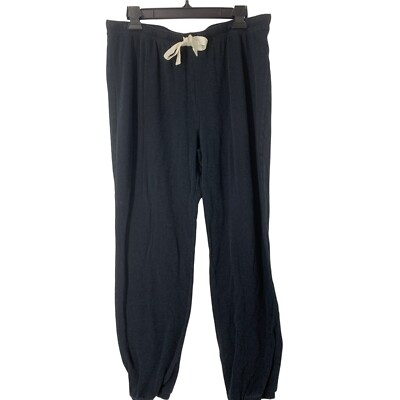 Women s Amazon Essentials L Black Jogger Sweatpants 5262 Terry Drawstring