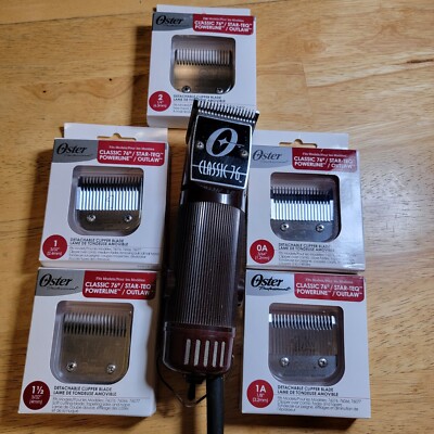 Oster Classic 76 Universal Motor Clipper with 6 Detachable Blades - Brown