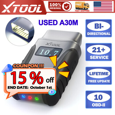 XTOOL A30M USED OBD2 Scanner Full System BT Car Diagnostic Tools Bidirectional 