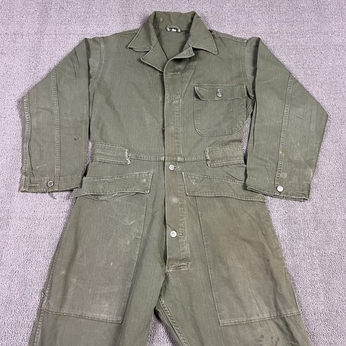 【schott】 Military coverall jacket Schott Denim Coverall XL Navy 100% Cotton Vintage Workwear