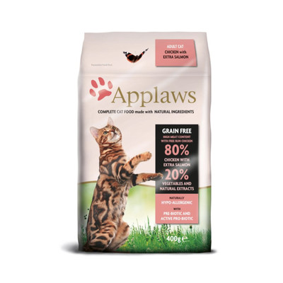 Applaws Adult Dry Cat Food Chicken and Salmon, High Protein, 400g