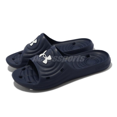 

Мужские сандалии без шнурков Under Armour Locker IV UA Navy White 3023758-401, Серый, Locker Iv