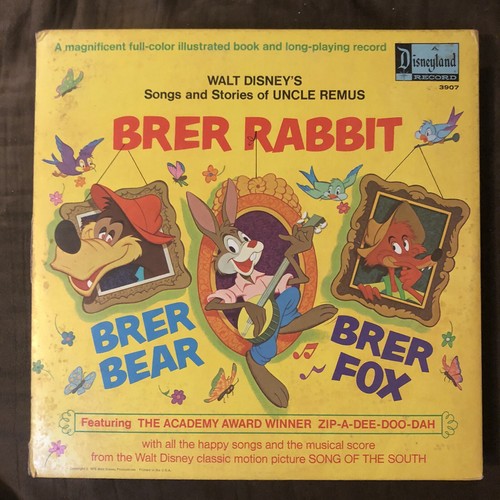 DISNEY'S UNCLE REMUS / BRER RABBIT Rare 1970 1st Press