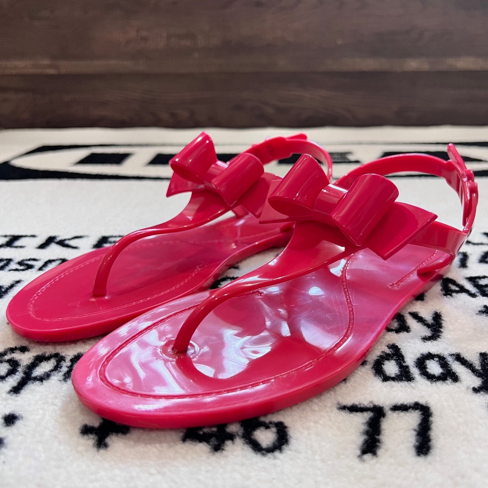 RED Valentino Bow Rubber Sandal - Size 35EU | eBay