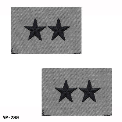 PAIR USAF BDG ABU Major General MGEN O-8 Embroidered Patches ~ NOS Vanguard USA