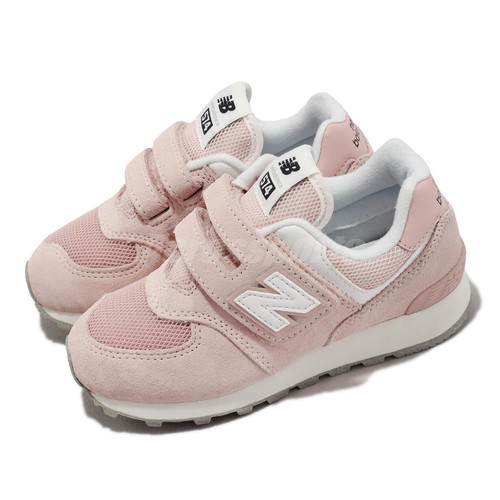 New Balance 574 Wide NB Розовые Белые Детские повседневные туфли для дошкольников с ремешками PV574FPP-W