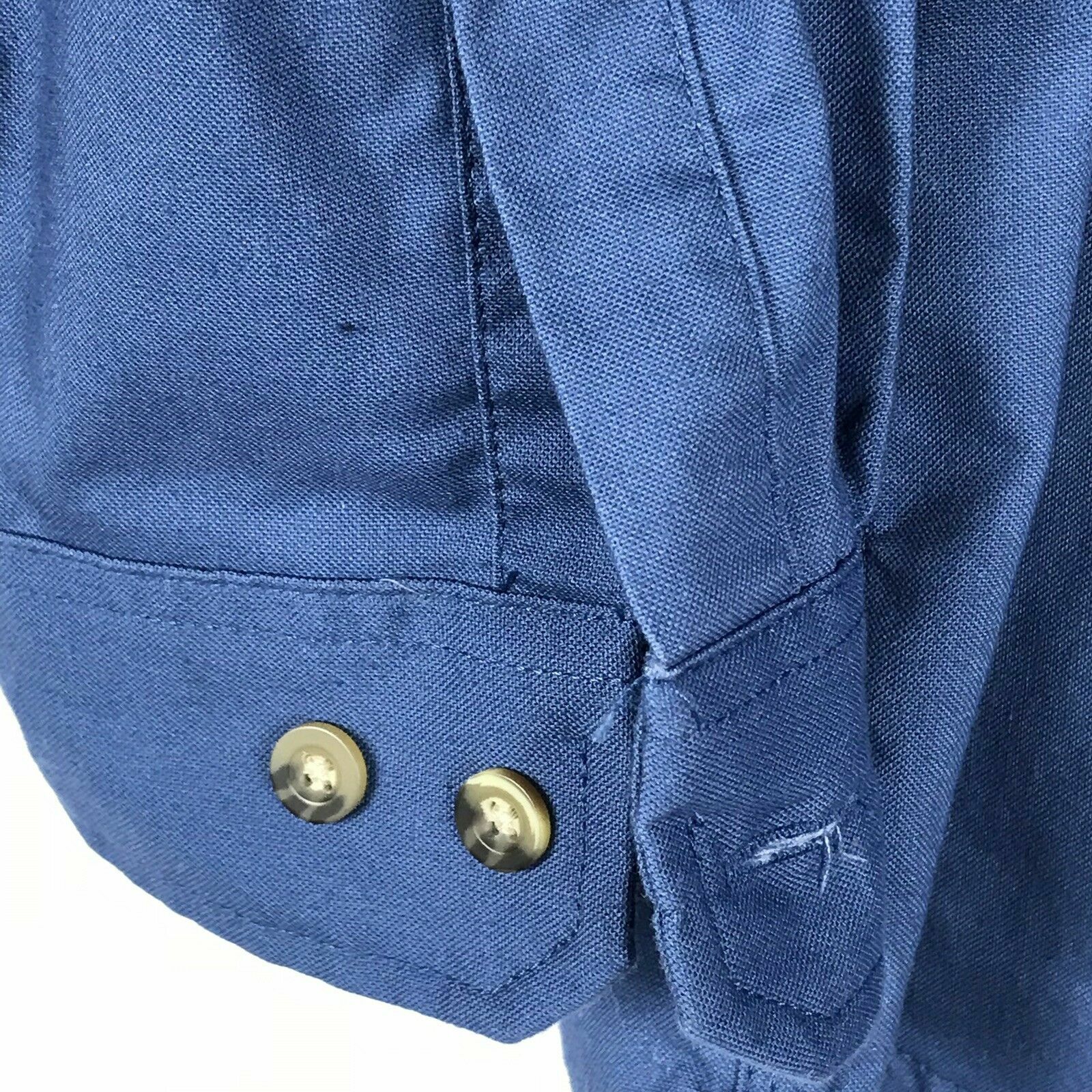 Carhartt Hutchen Industries Mens Size Large Denim Work Shirt  Blue Button Front