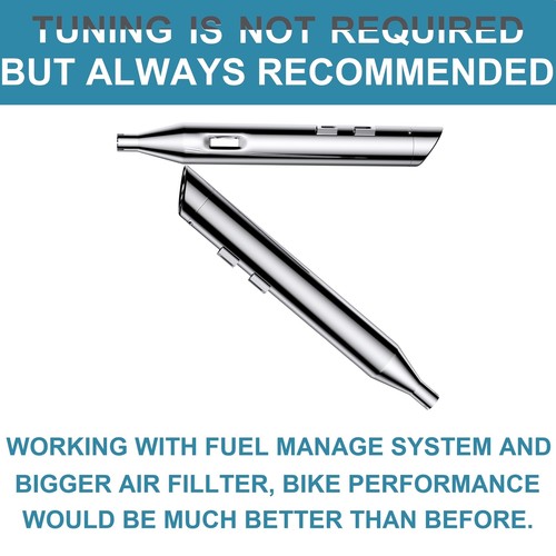 SHARKROAD 4.5” Slip on Mufflers for Harley 95-16 Touring Deep Rumble Tone