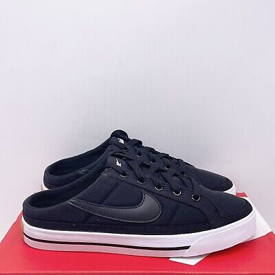 NEW Nike Court Legacy Mule Black White Slip On Shoes DB3970-001 Womens Size 7