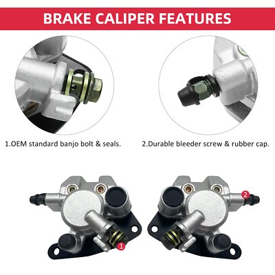 M MATI Front Left Right Brake Calipers for Honda TRX250 TRX250EX TRX250X TRX300