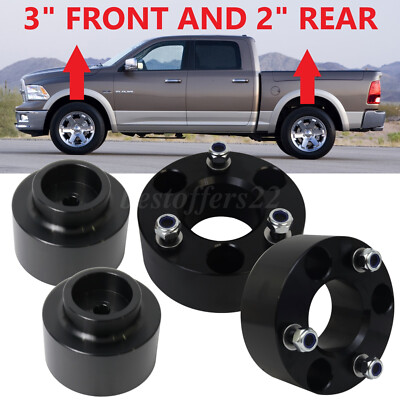 Fit For 2009-2024 Dodge Ram 1500 4WD Full Lift Kit 3'' Front 2'' Rear Leveling Kit
