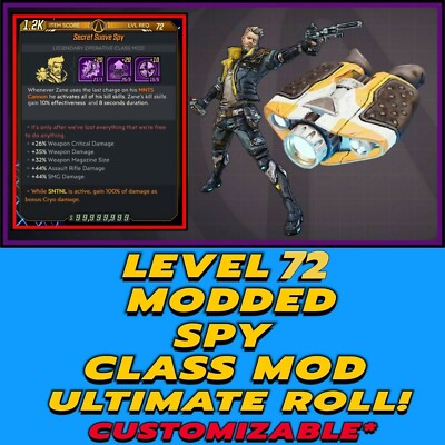 All Platforms Borderlands 3 Modded Spy Class Mod For Zane Ultimate Roll!