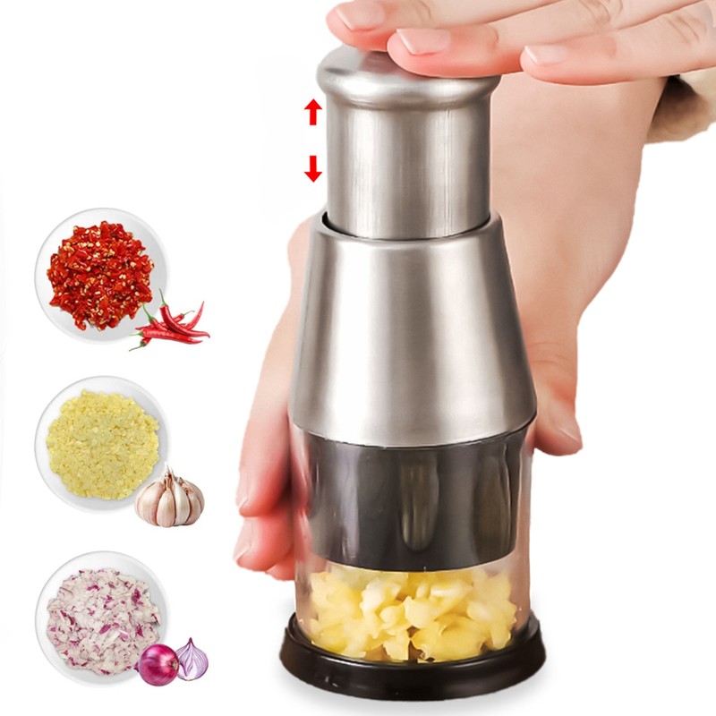 Onion Chopper Dicer Manual Hand Press Garlic Vegetable Food Chopper Processor
