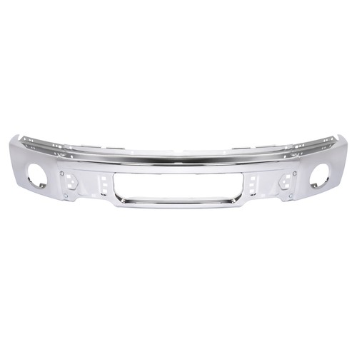 New Chrome Front Bumper Face Bar W/Fog Light Hole Fit For Ford F150 2009-2014