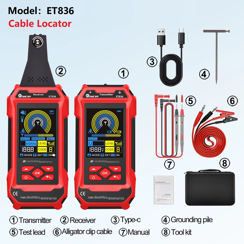 400V Cable Locator Underground Wall Cable Water Pipes Tracker Circuit Break Shor