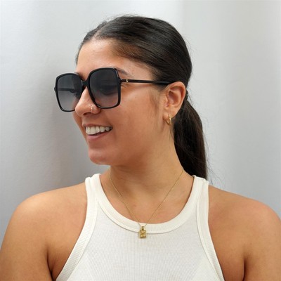 Pre-owned Gucci Sunglasses Gg0544s 001 Black Grey Gradient In Gray